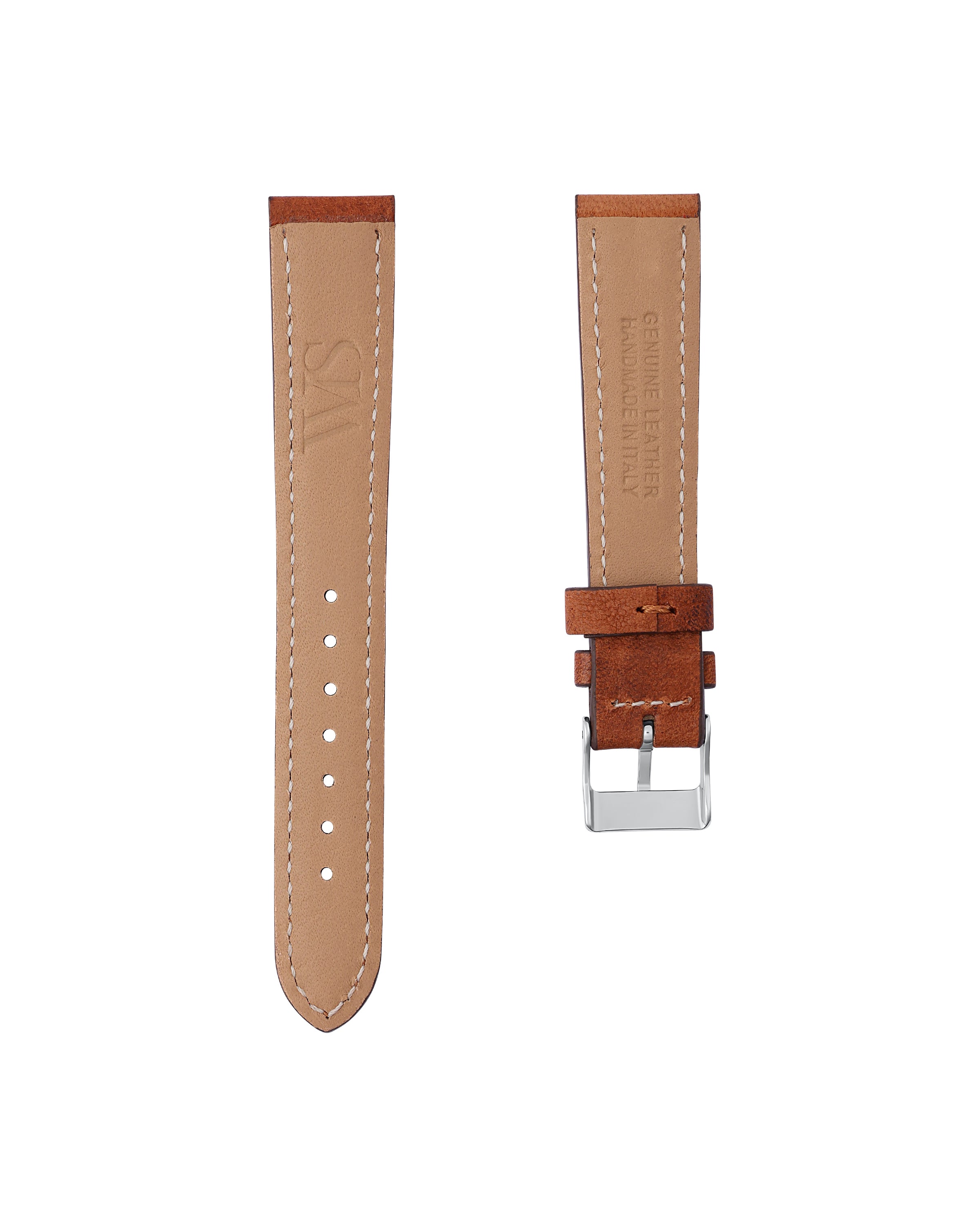 Woodland Brown Italian Calf Leather Watch Strap 19mm