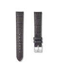 Charcoal Grey Italian Alligator Leather Watch Strap 19mm