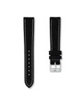 Tuxedo Black Suede Leather Watch Strap 18mm