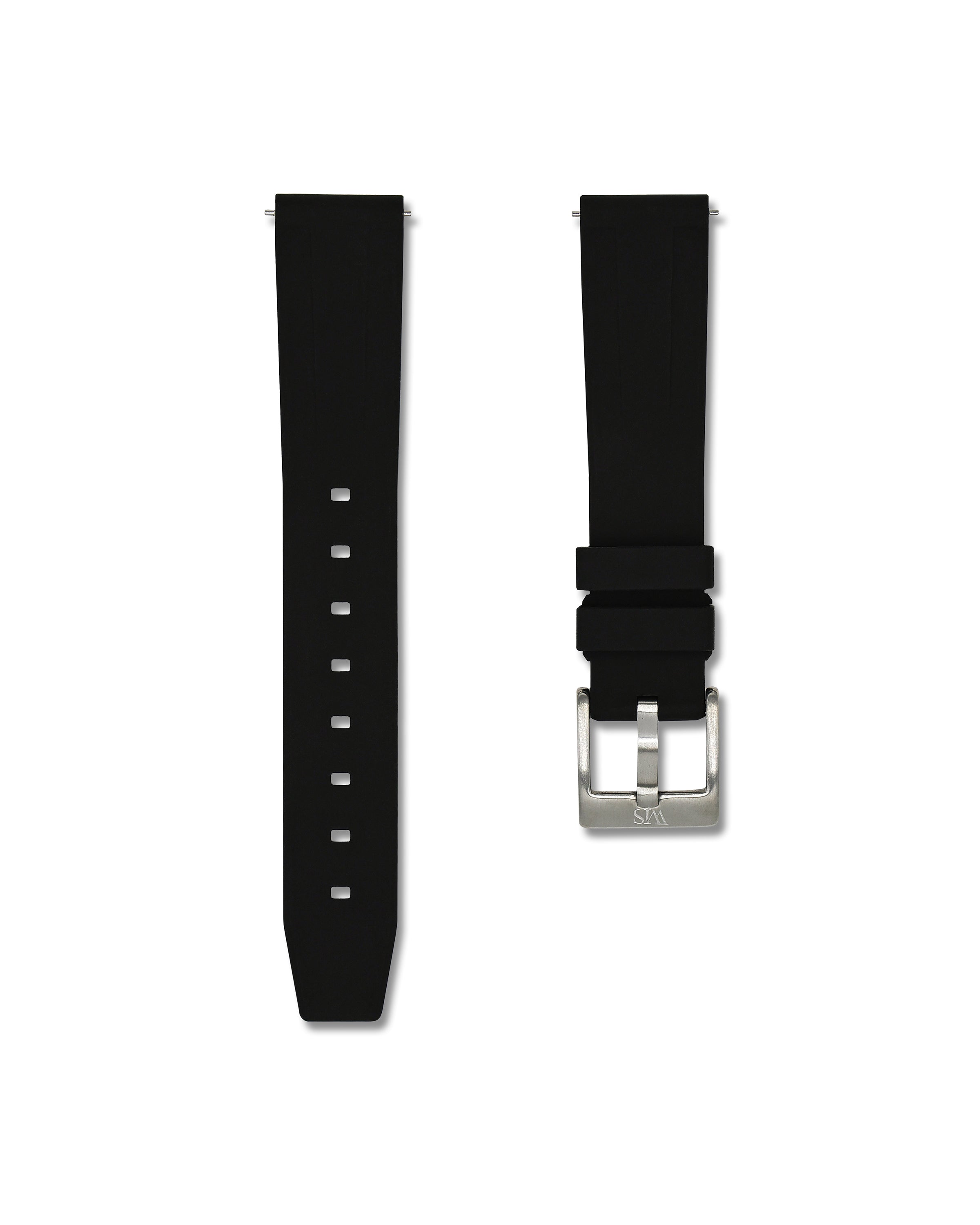 Tuxedo Black Quick Release Rubber Strap 19mm