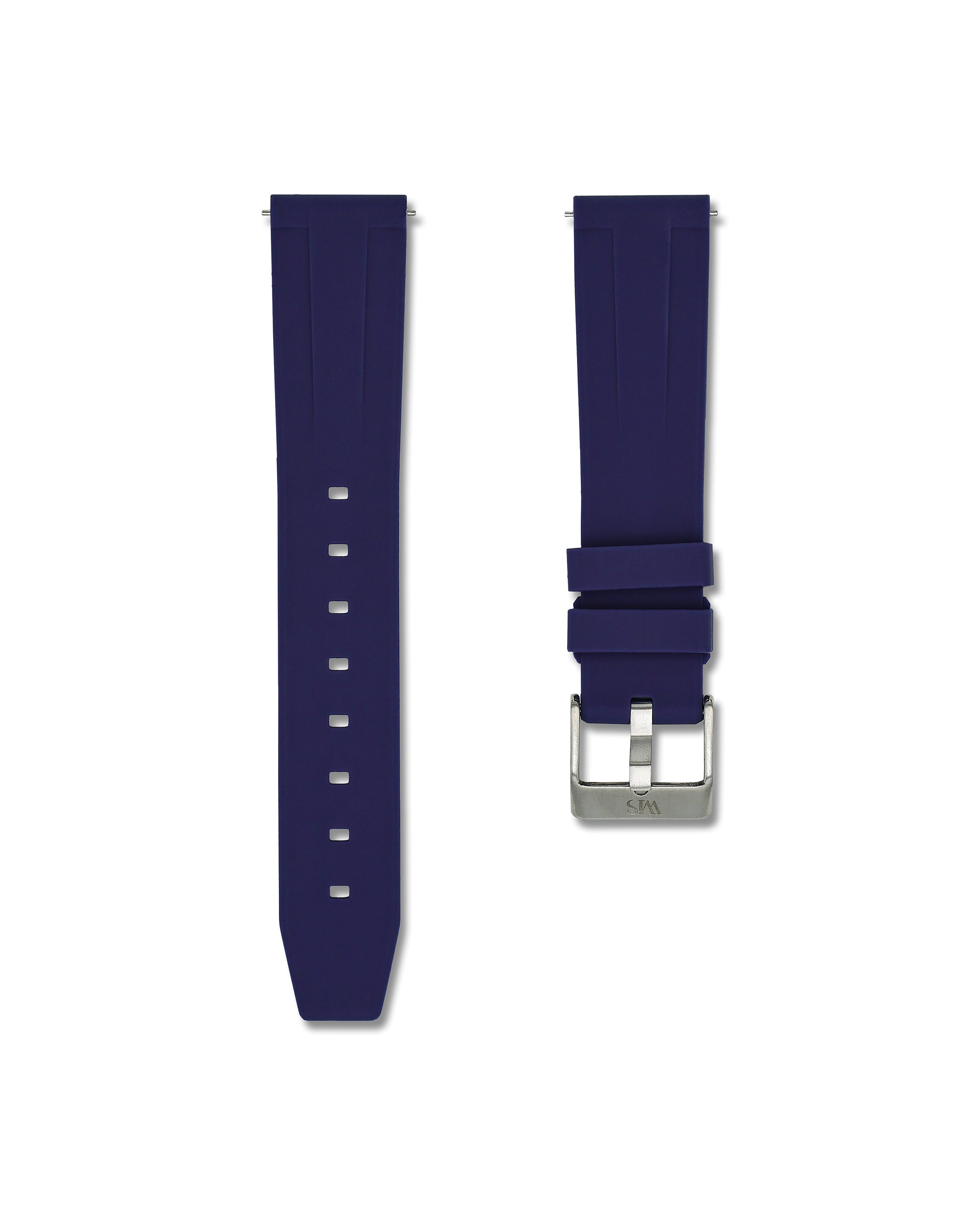Marine Blue Quick Release Rubber Strap 18mm