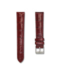 Cherry Red Italian Alligator Leather Watch Strap 18mm