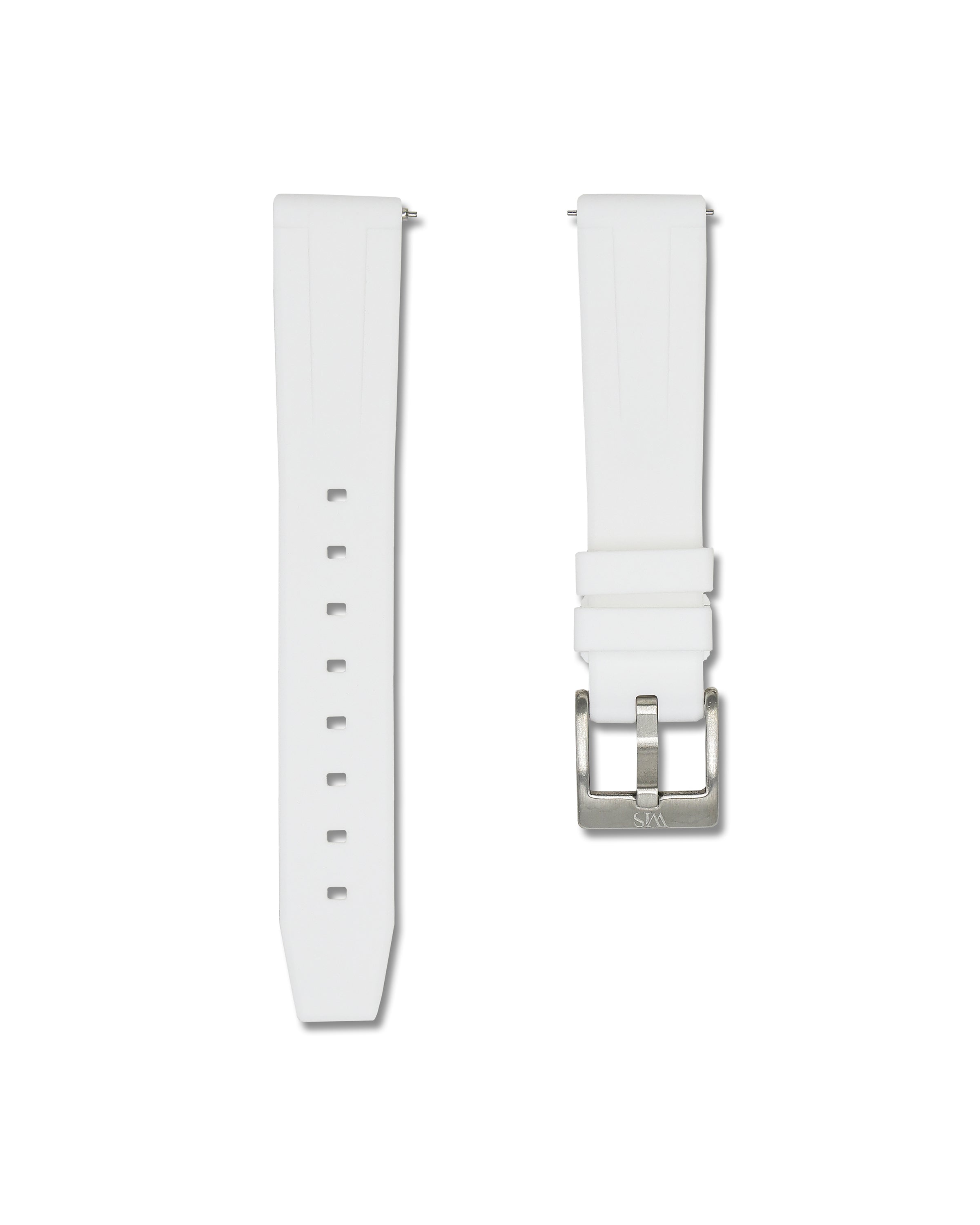 Polar White Quick Release Rubber Strap 18mm