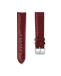 Cherry Red Italian Alligator Leather Watch Strap 22mm