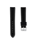 Tuxedo Black Suede Leather Watch Strap 20mm
