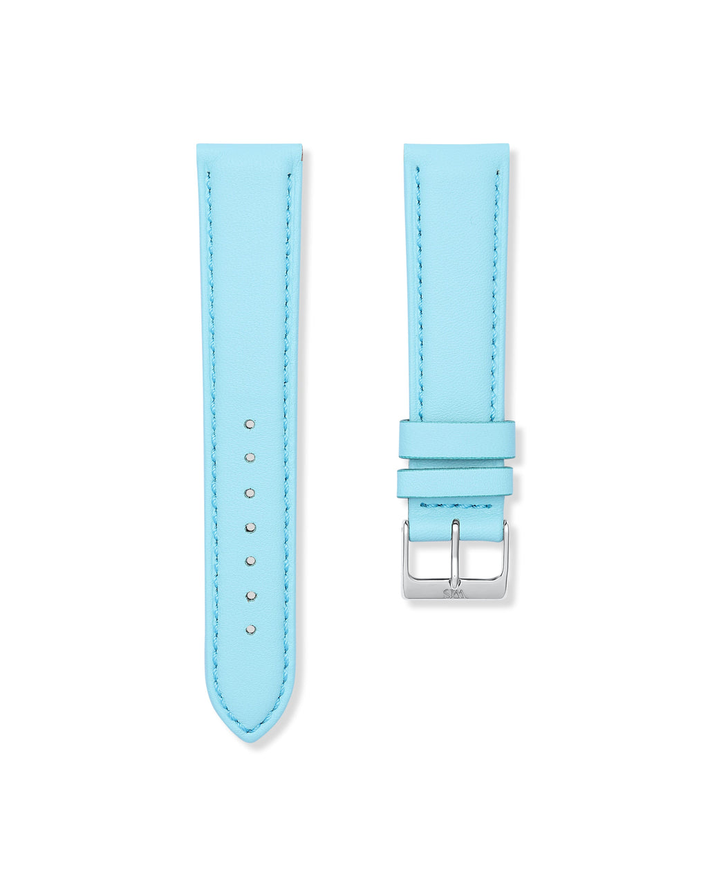 Sky Blue Handmade Italian Leather Watch Strap 20mm