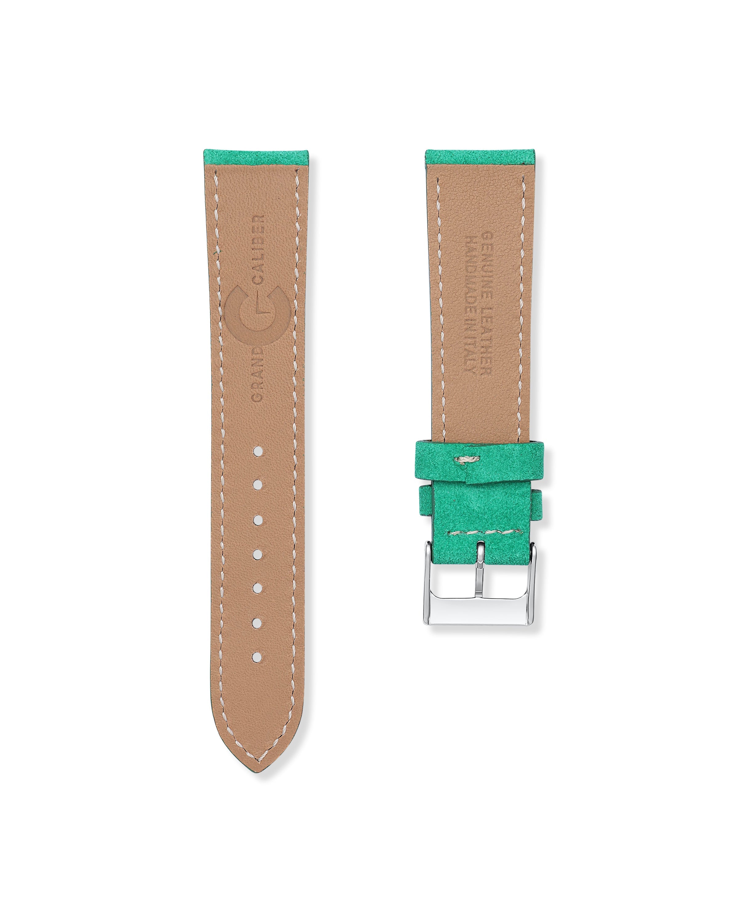 Mint Green Suede Leather Watch Strap 20mm