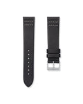 Tuxedo Black & White Stitched Leather Watch Strap 20mm