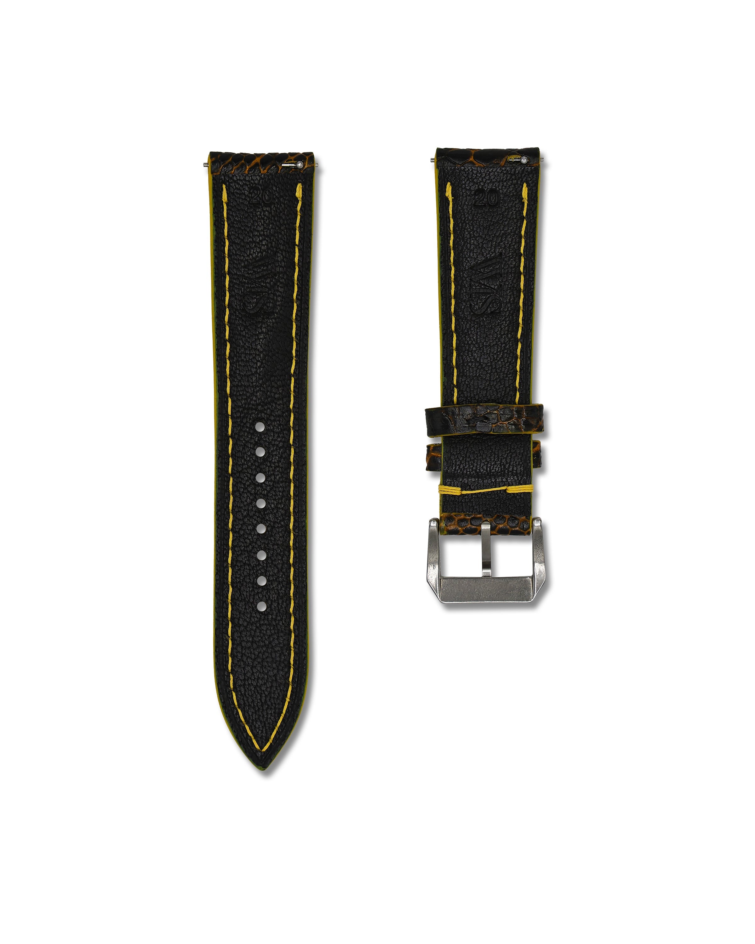 Bumblebee Bespoke Ostrich Shin Leather Watch Strap 20mm