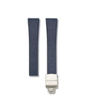 Patterned Blue Deployant Clasp Quick Release Rubber Strap 20mm