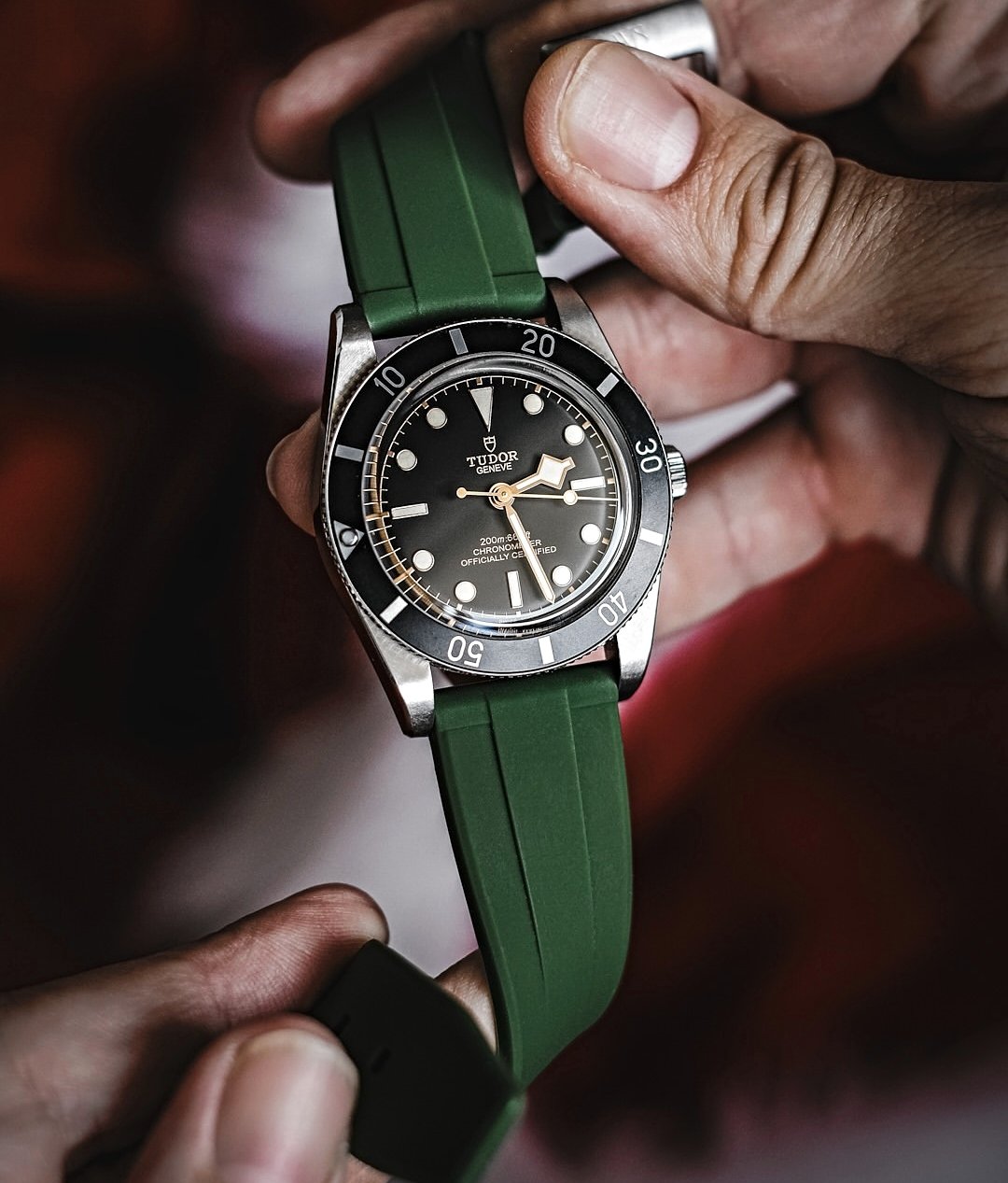 Forest Green Quick Release Rubber Strap 20mm