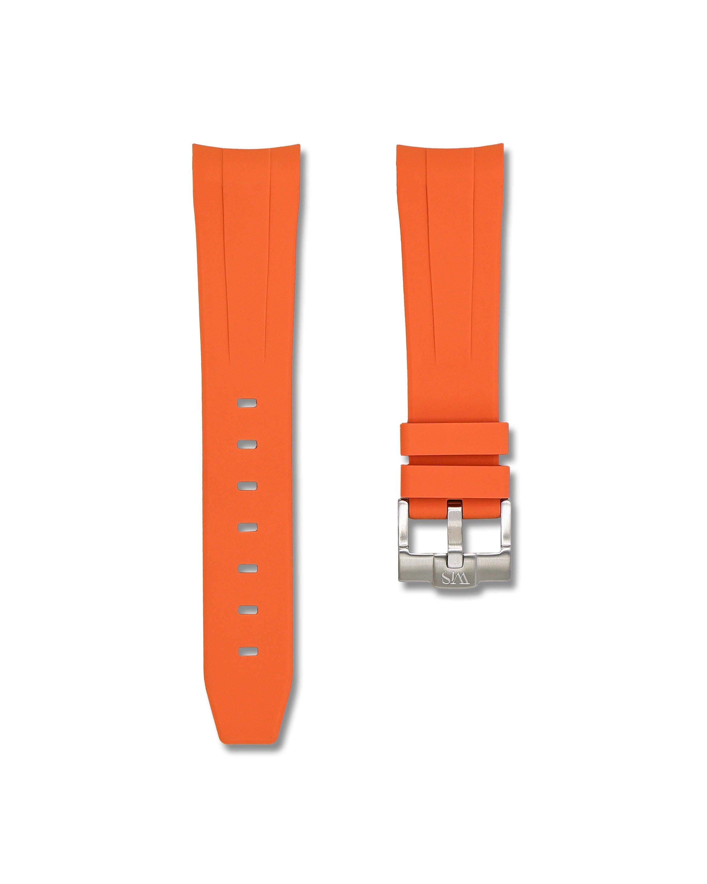 Tangerine Orange Rubber Strap 21mm