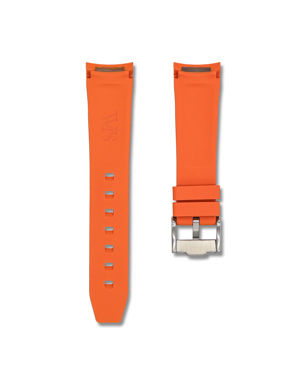 Tangerine Orange Rubber Strap 21mm