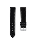 Tuxedo Black Suede Leather Watch Strap 23mm