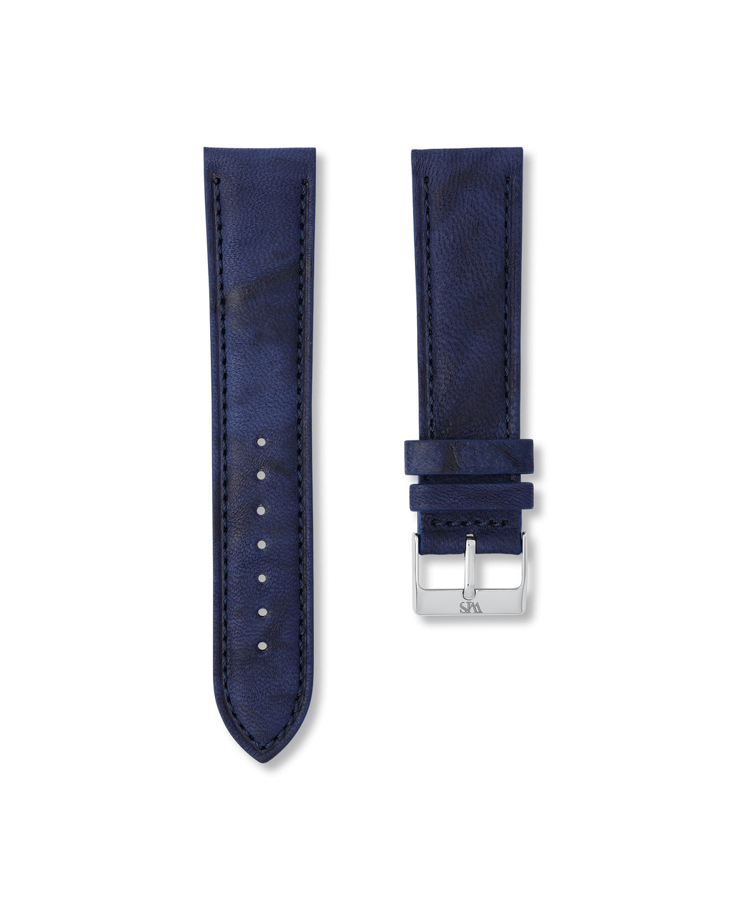 Midnight Blue Italian Calf Leather Watch Strap 22mm