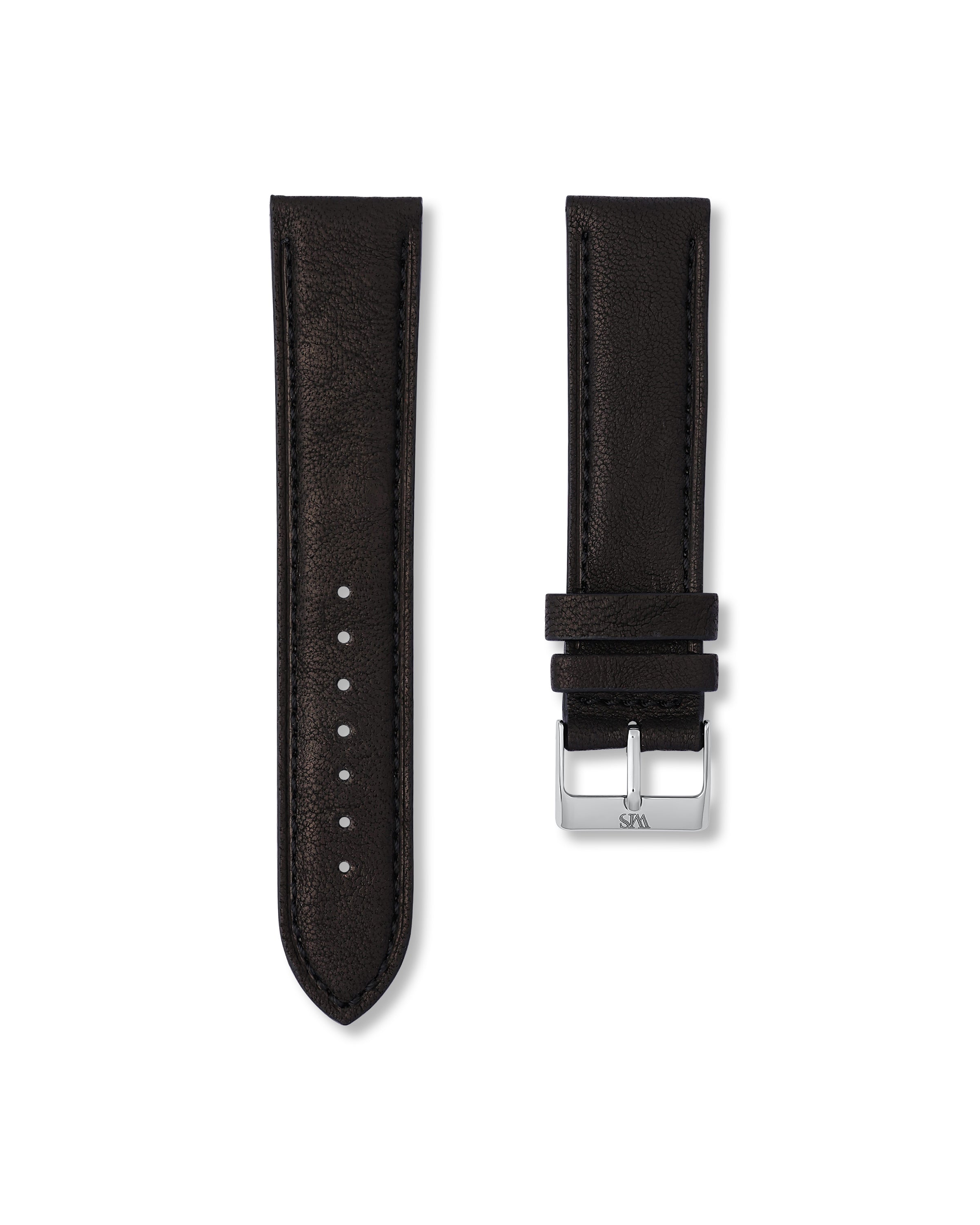 Tuxedo Black Italian Calf Leather Watch Strap 22mm