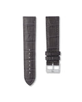 Charcoal Grey Italian Alligator Leather Watch Strap 22mm