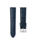 Midnight Blue Italian Alligator Leather Watch Strap 22mm