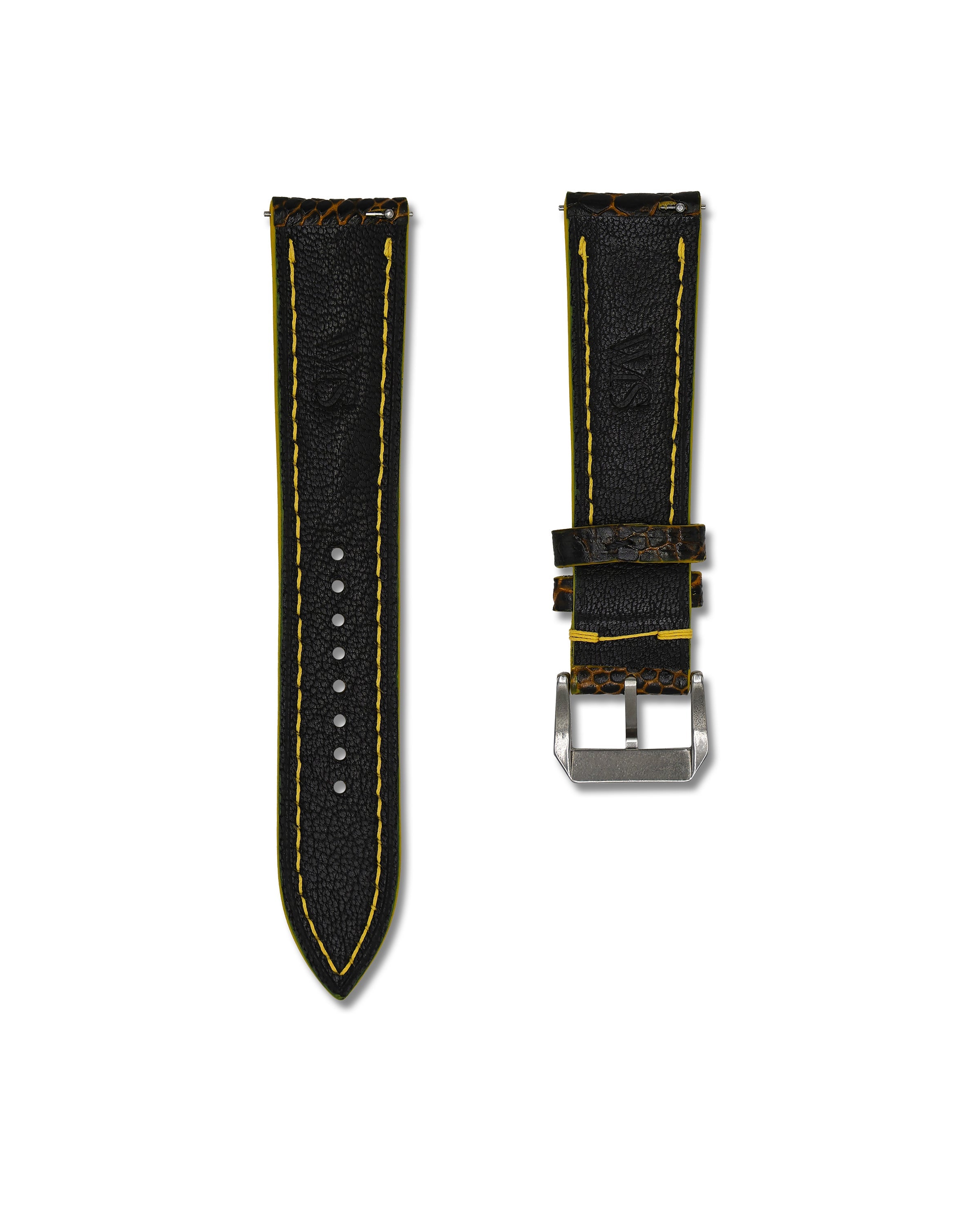 Bumblebee Bespoke Ostrich Shin Leather Watch Strap 22mm