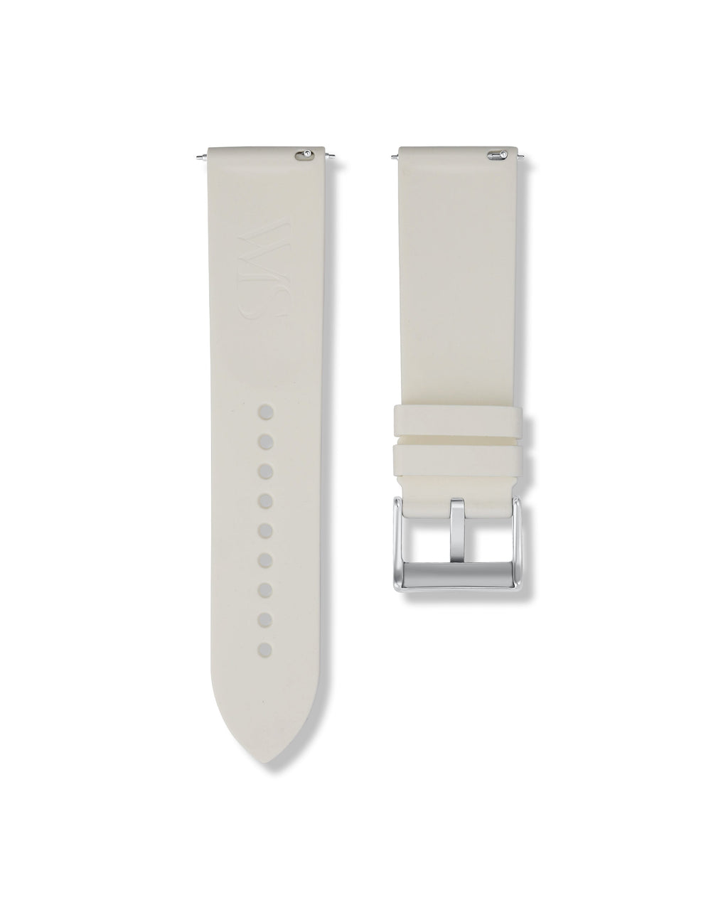 Polar White Quick Release Rubber Strap 24mm