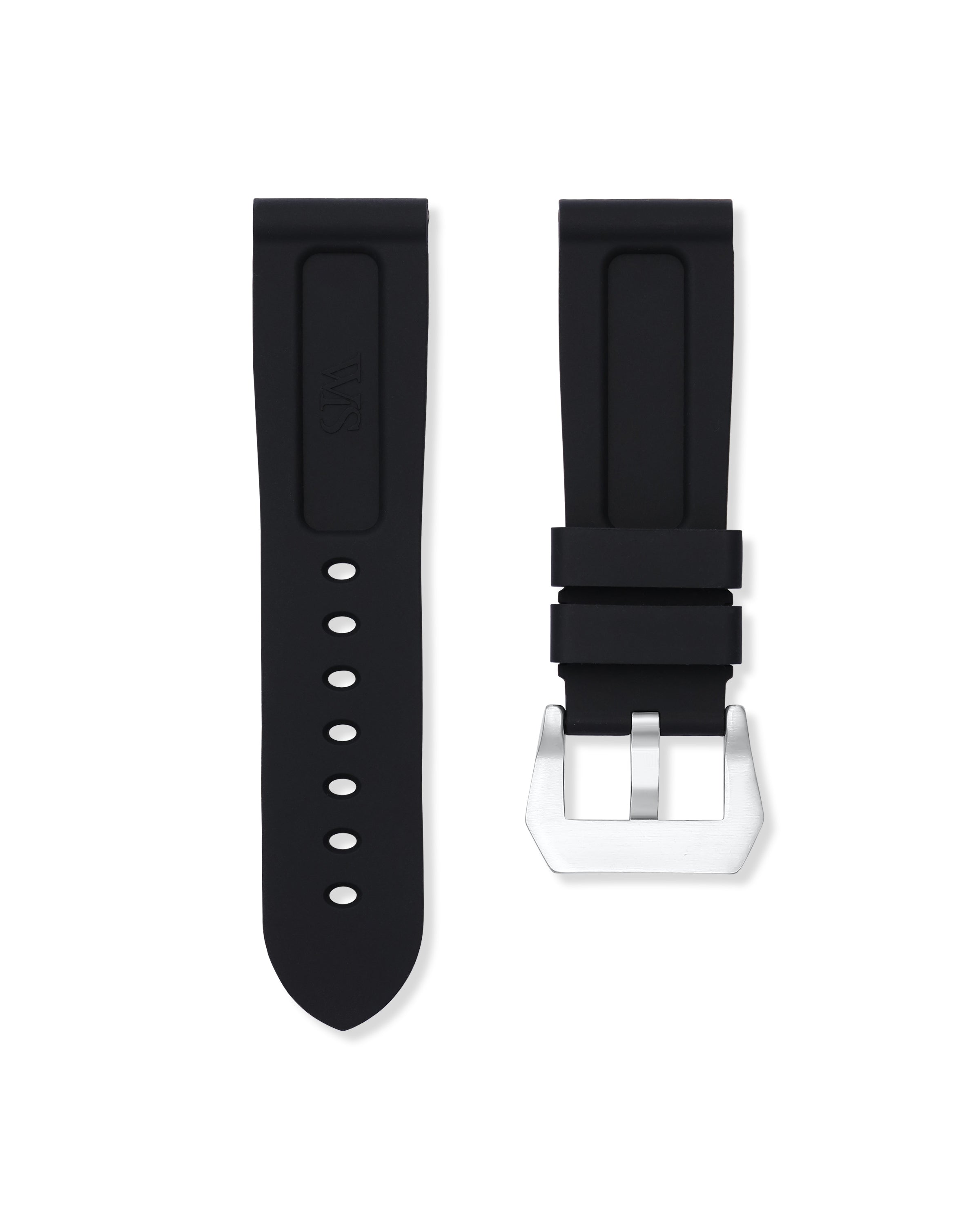 Tuxedo Black Rubber Strap 24mm