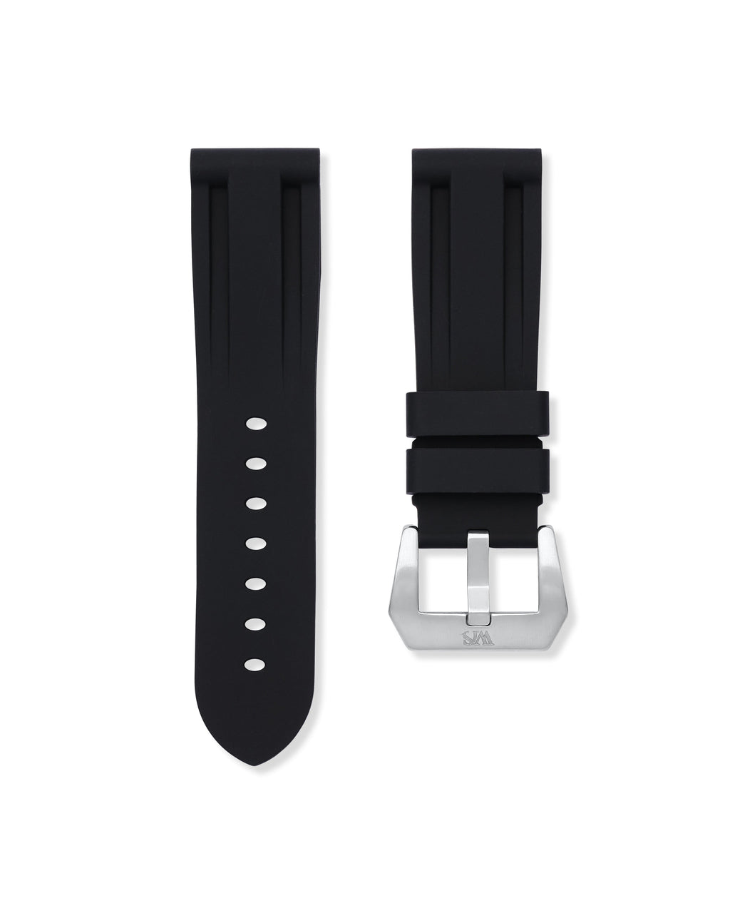 Tuxedo Black Rubber Strap 24mm