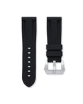 Tuxedo Black Rubber Strap 24mm