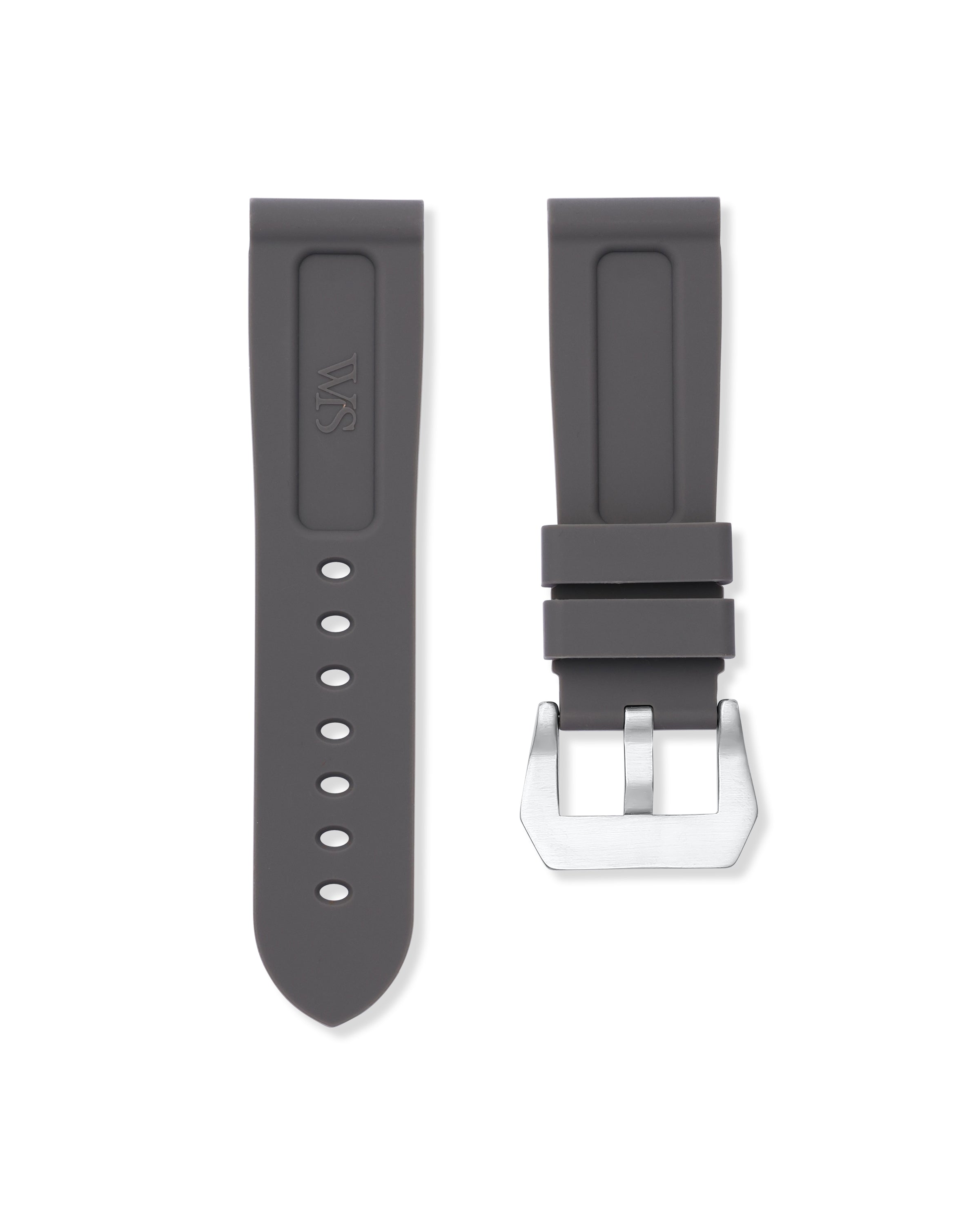 Charcoal Grey Rubber Strap 24mm
