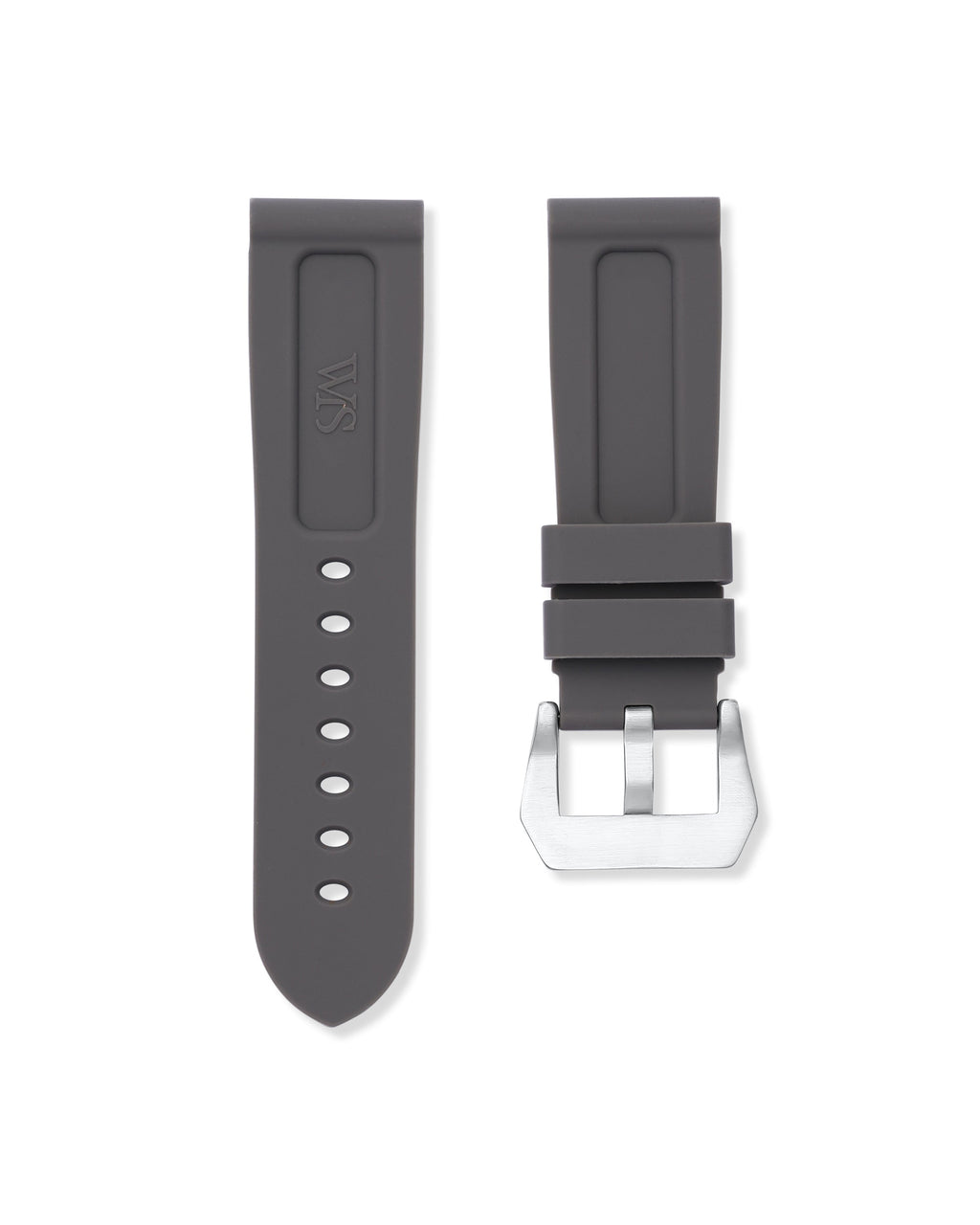 Charcoal Grey Rubber Strap 22mm