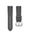 Charcoal Grey Rubber Strap 24mm