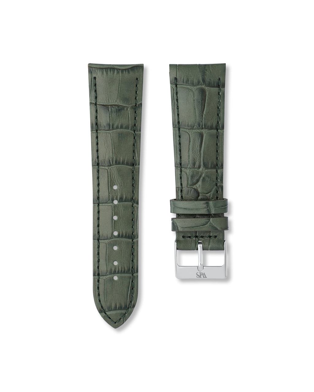 Emerald Green Italian Alligator Leather Watch Strap 23mm