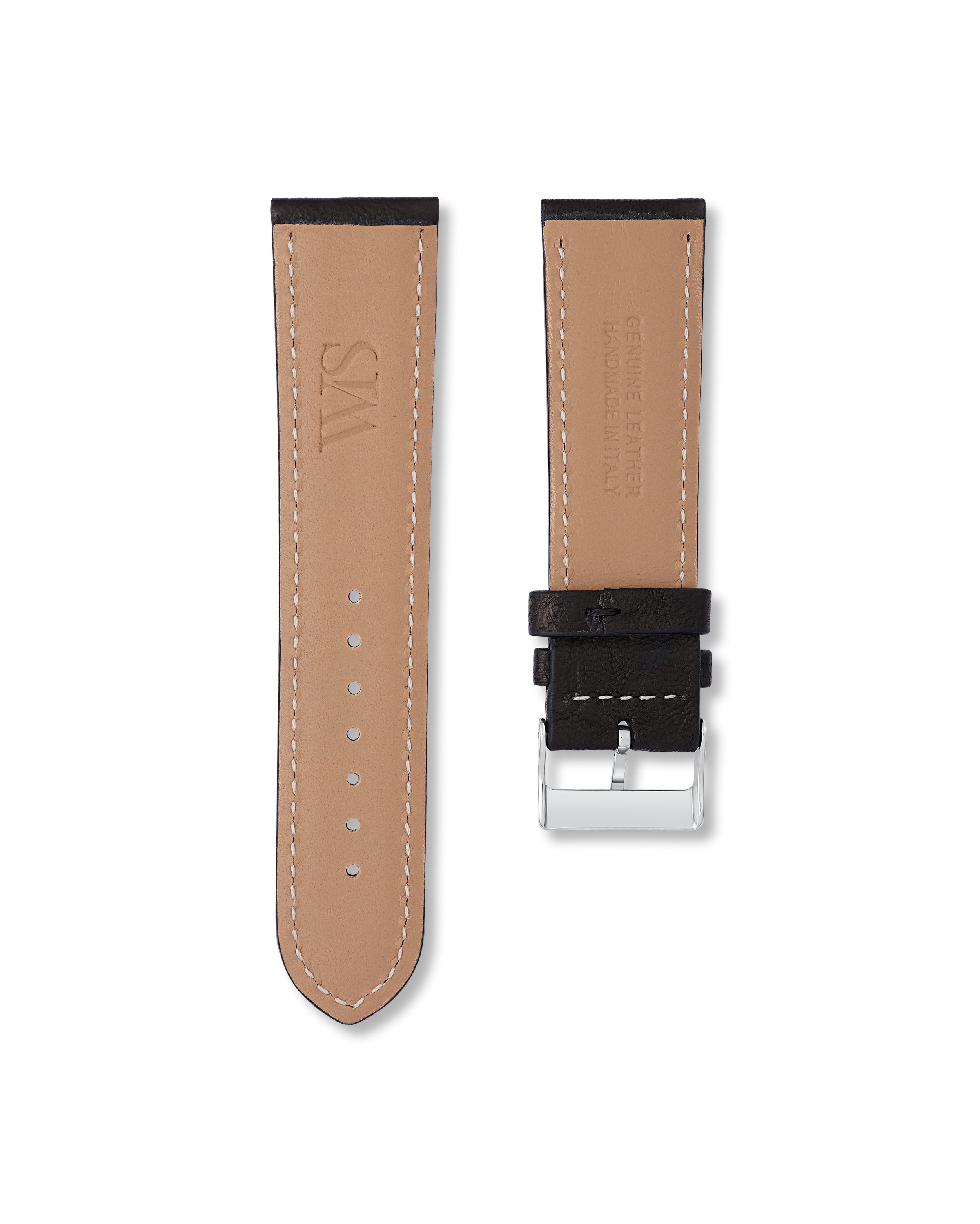 Tuxedo Black Italian Calf Leather Watch Strap 24mm