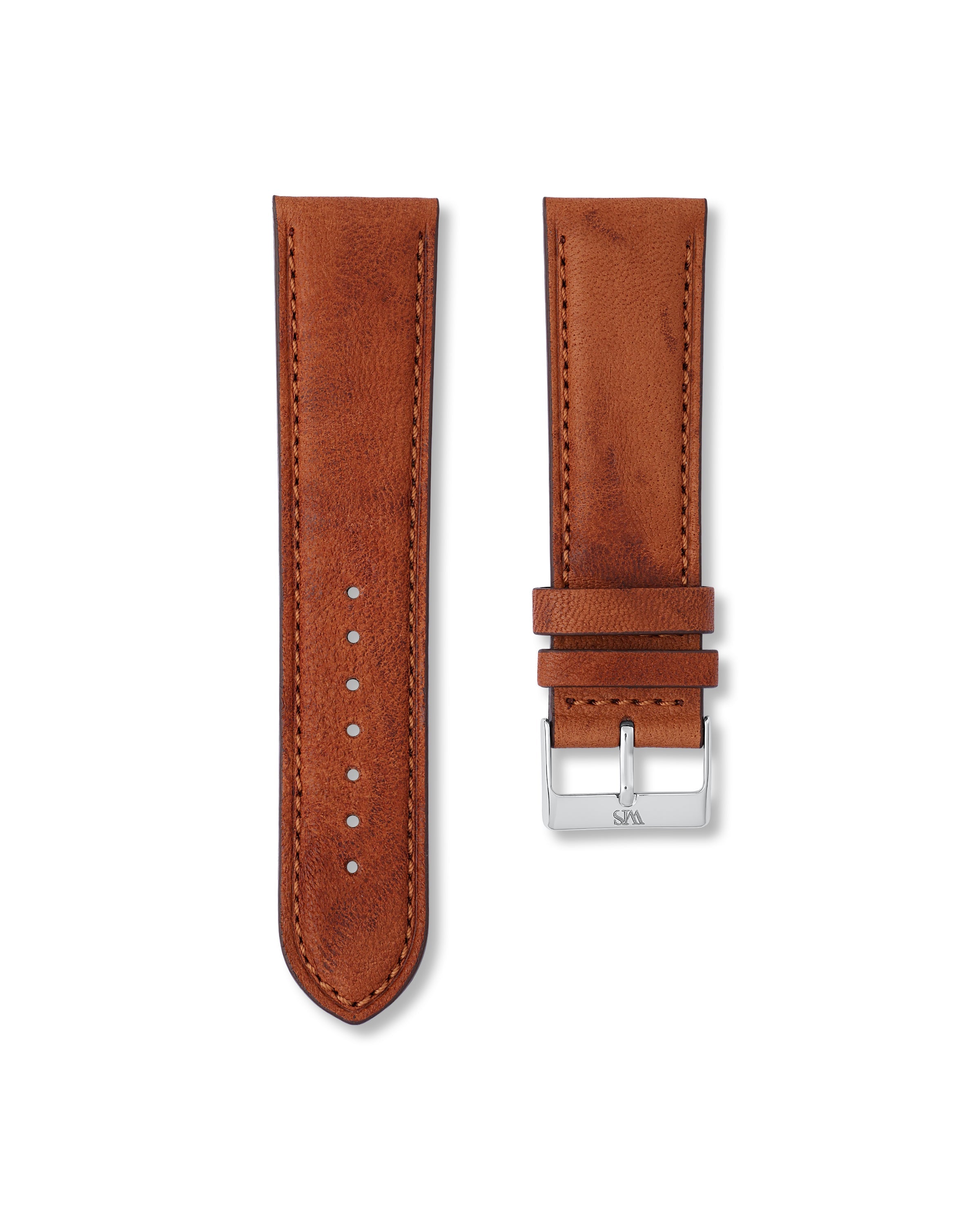 Woodland Brown Italian Calf Leather Watch Strap 24mm