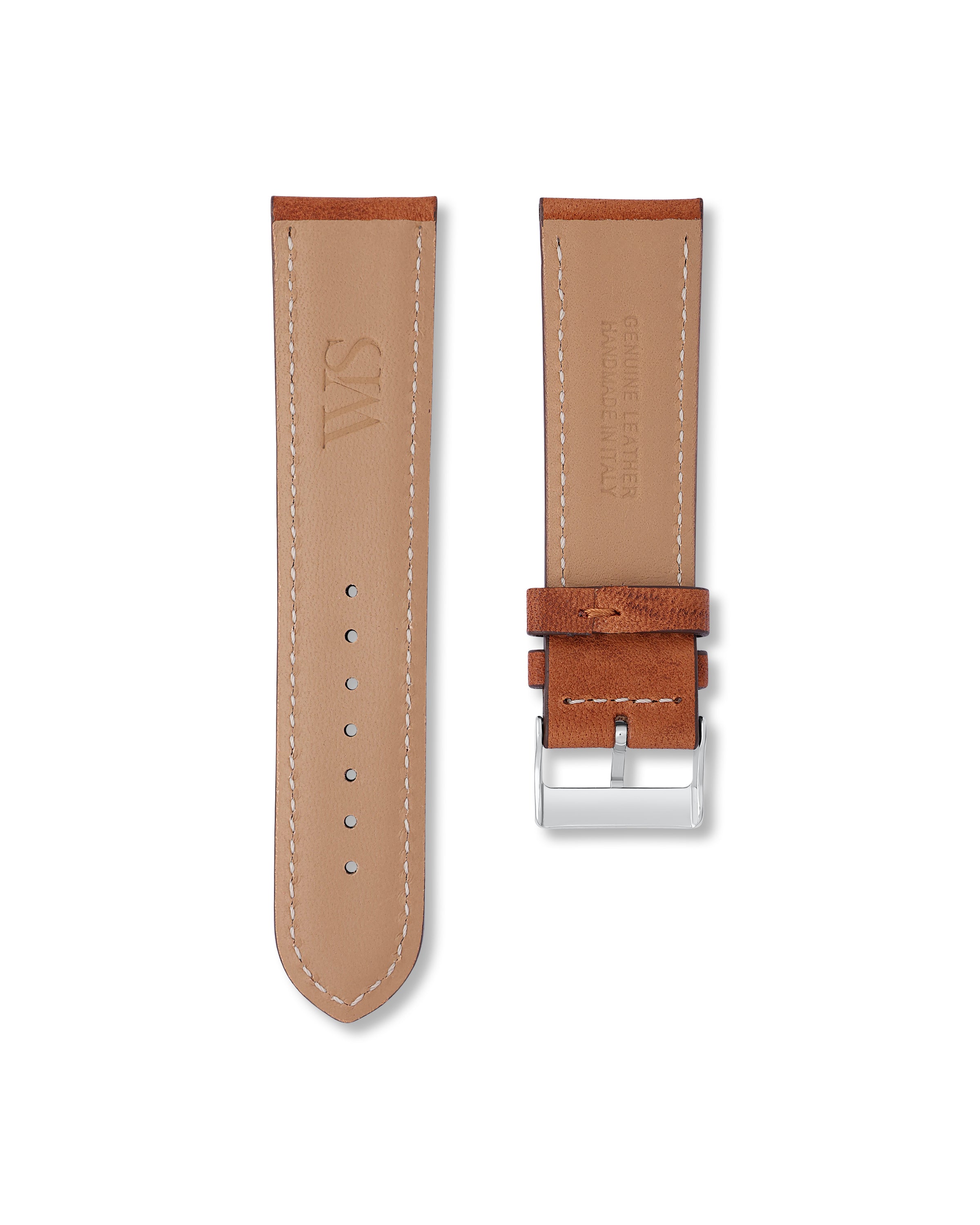 Woodland Brown Italian Calf Leather Watch Strap 24mm