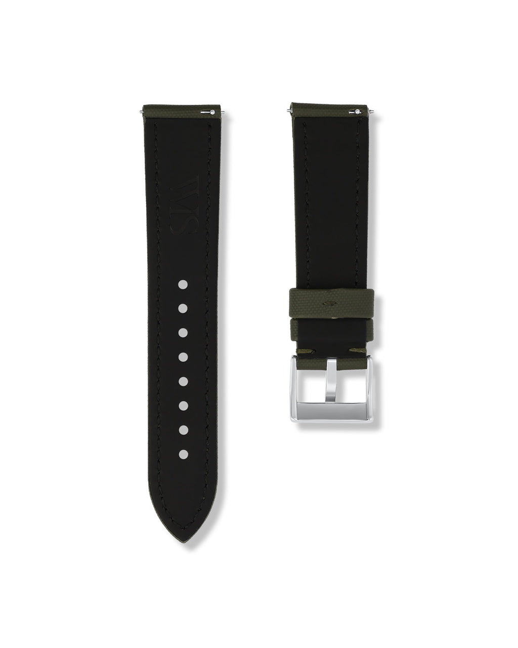 Army Green Sailcloth Strap 23mm