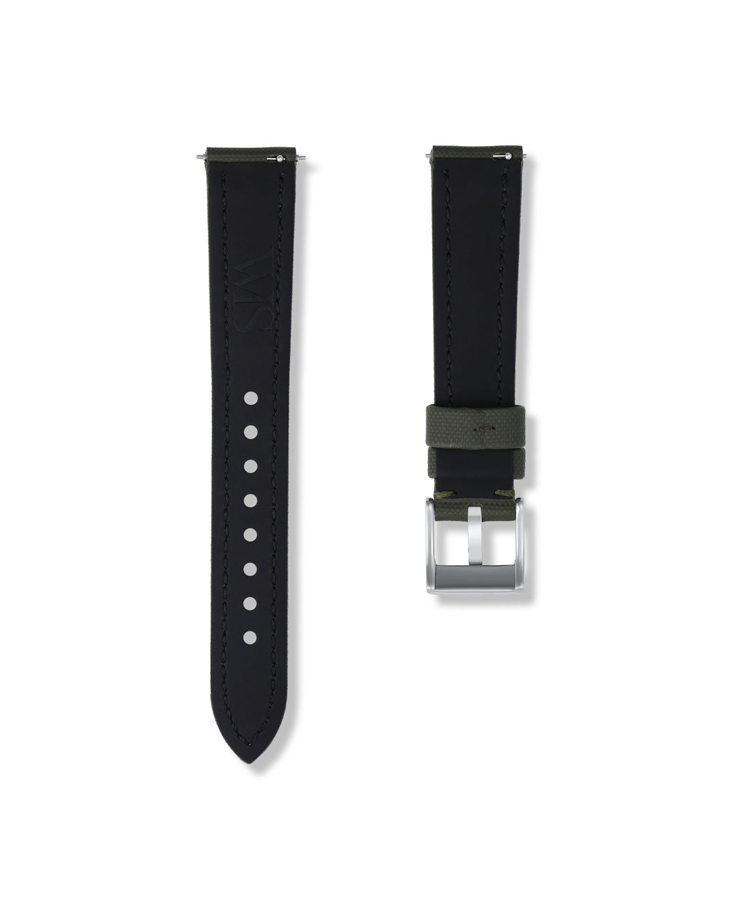 Army Green Sailcloth Strap 19mm