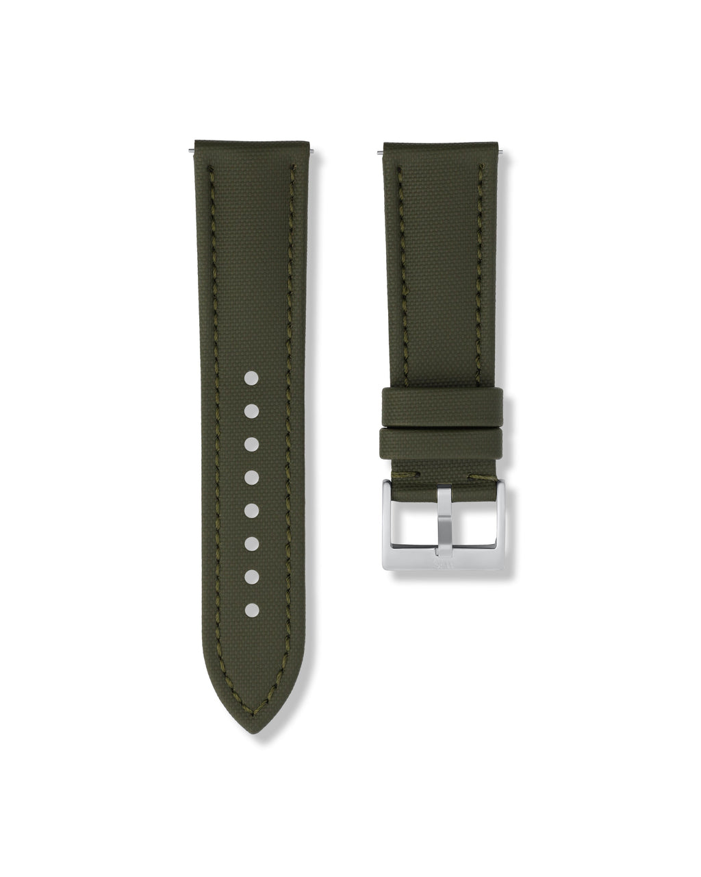 Army Green Sailcloth Strap 24mm