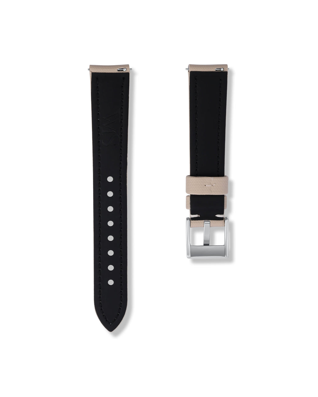 Beige Sailcloth Strap 18mm