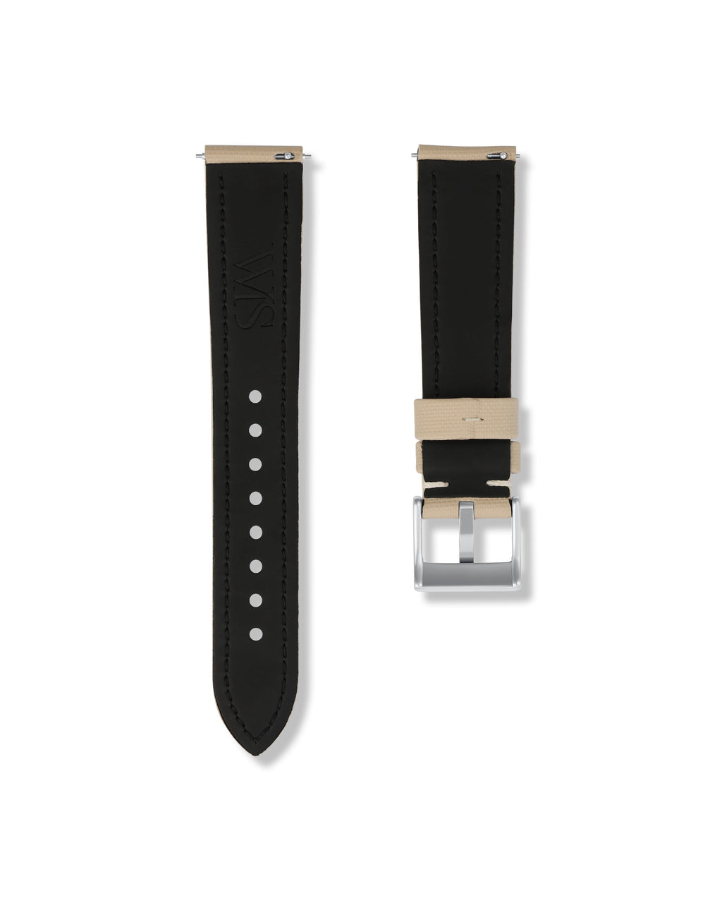 Beige Sailcloth Strap 20mm
