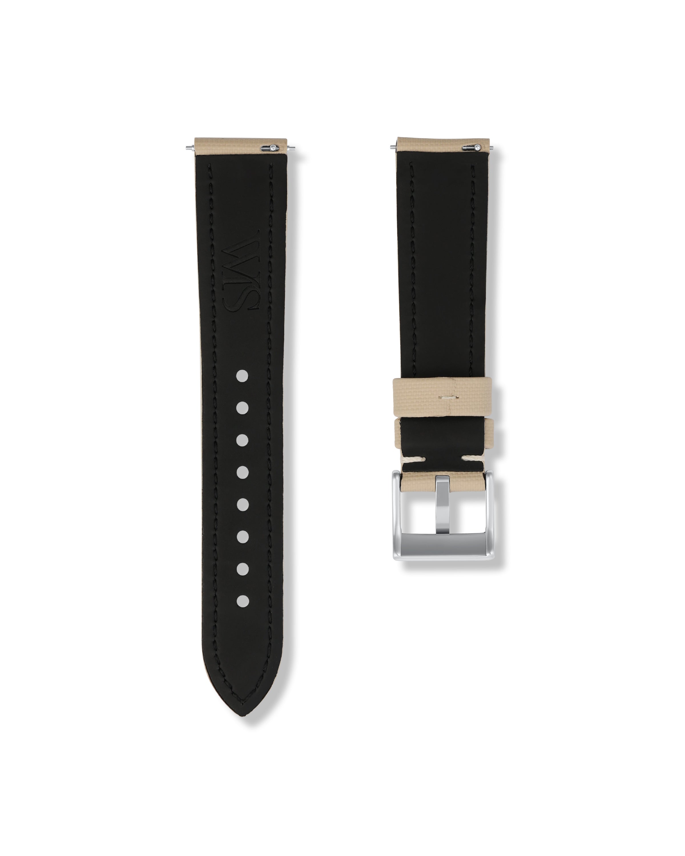 Beige Sailcloth Strap 20mm