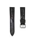 Black Bespoke Ostrich Shin Leather Watch Strap 22mm