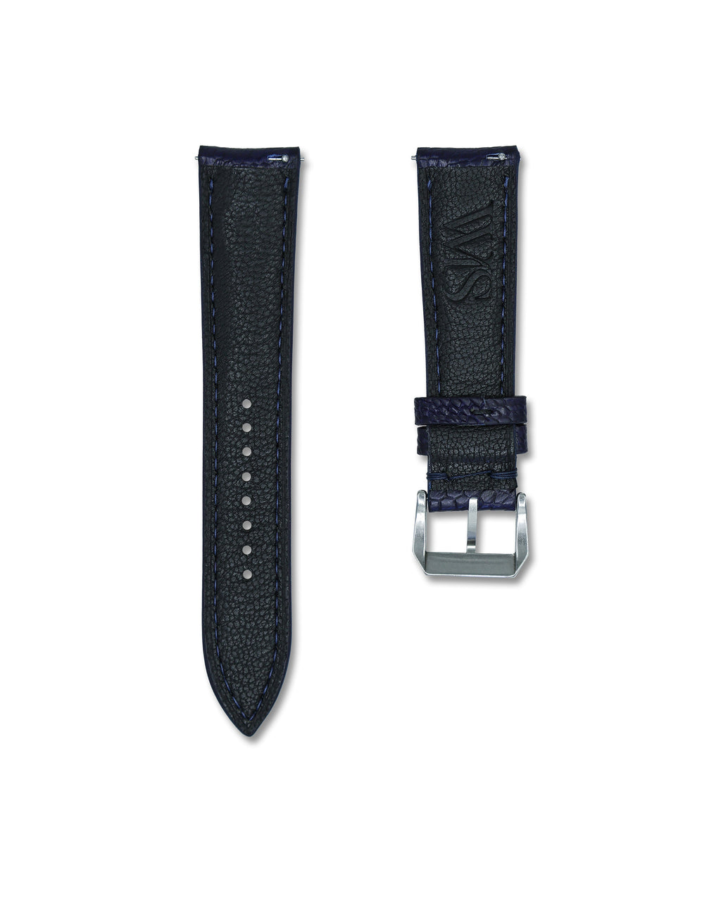 Midnight Blue Bespoke Ostrich Shin Leather Watch Strap 20mm