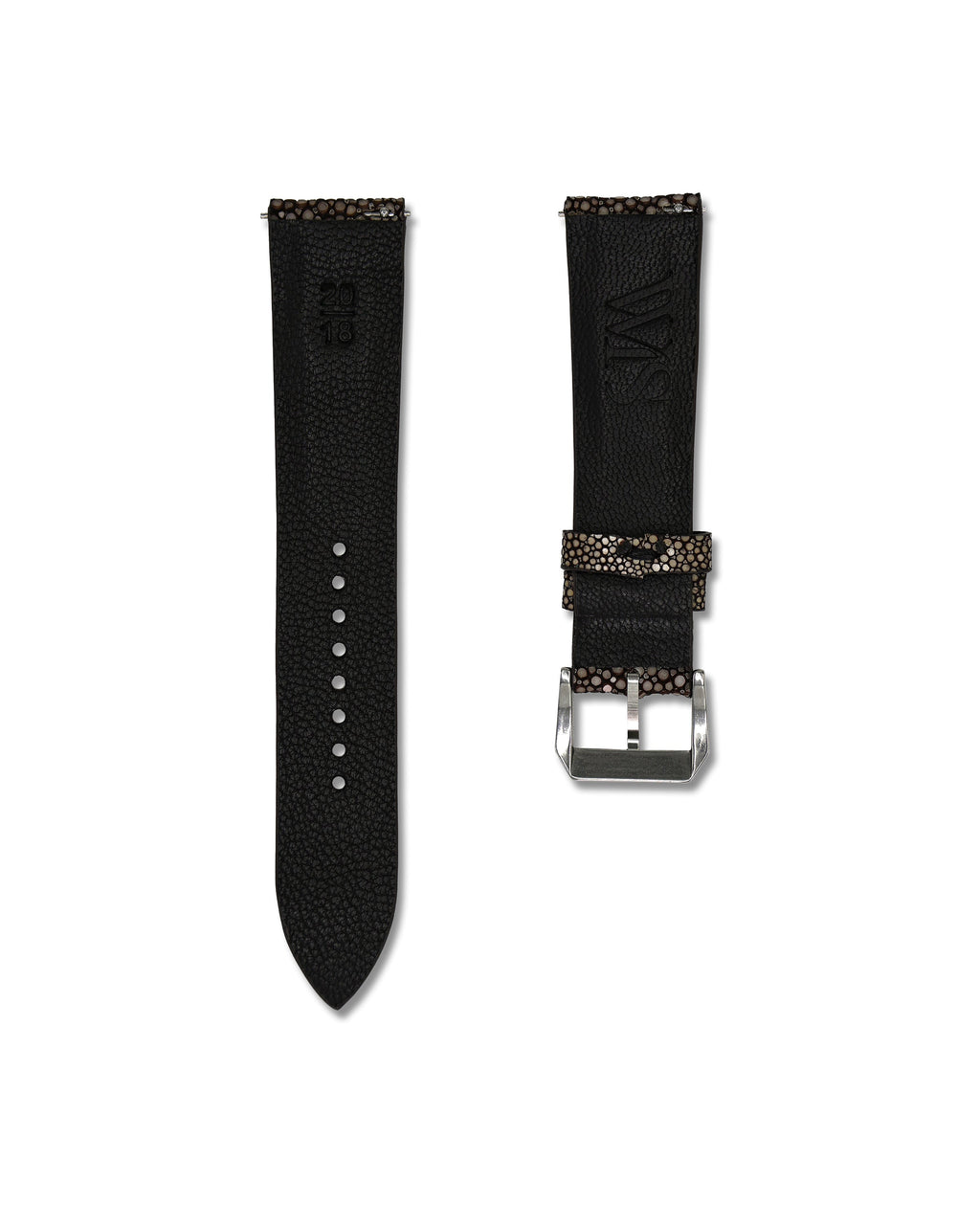 Brown Bespoke Stingray Leather Watch Strap 20mm