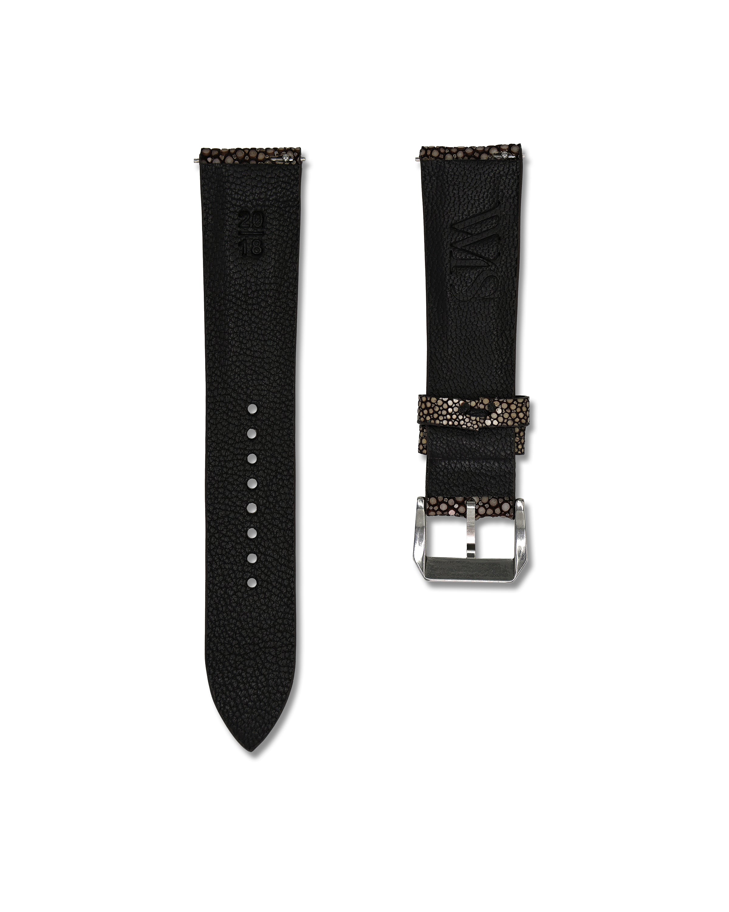 Brown Bespoke Stingray Leather Watch Strap 20mm