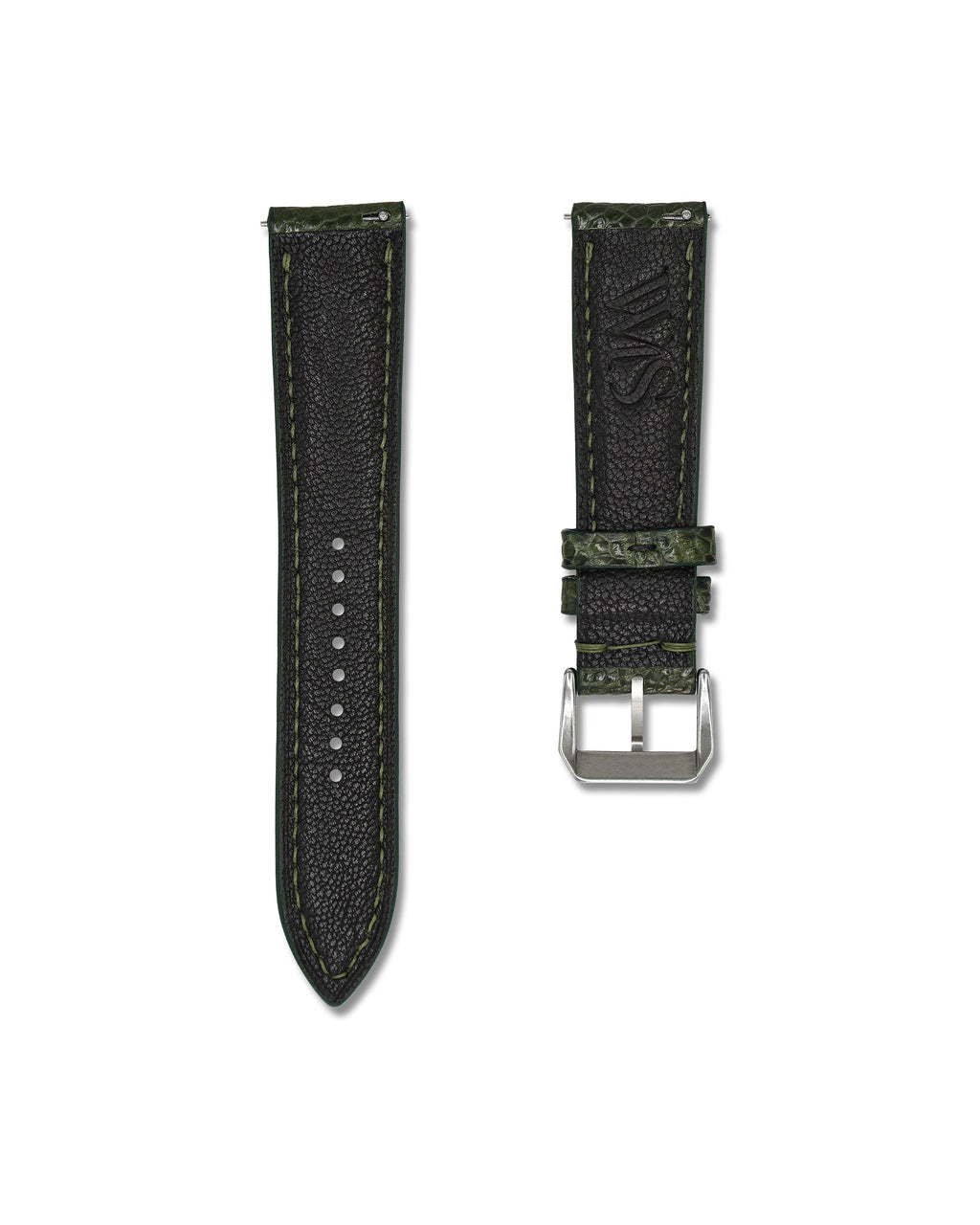 Emerald Green Bespoke Ostrich Shin Leather Watch Strap 20mm