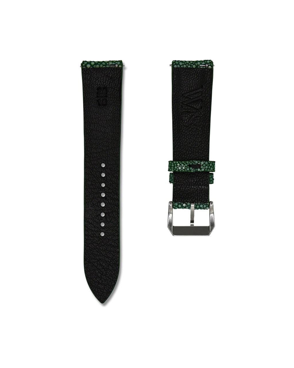 Green Bespoke Stingray Leather Watch Strap 20mm