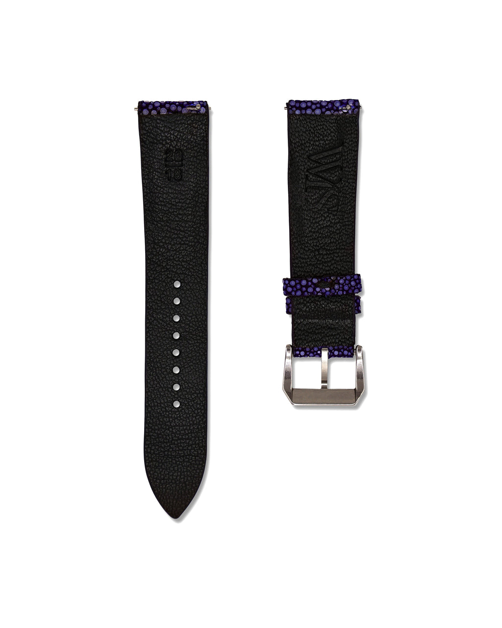 Purple Bespoke Stingray Leather Watch Strap 22mm