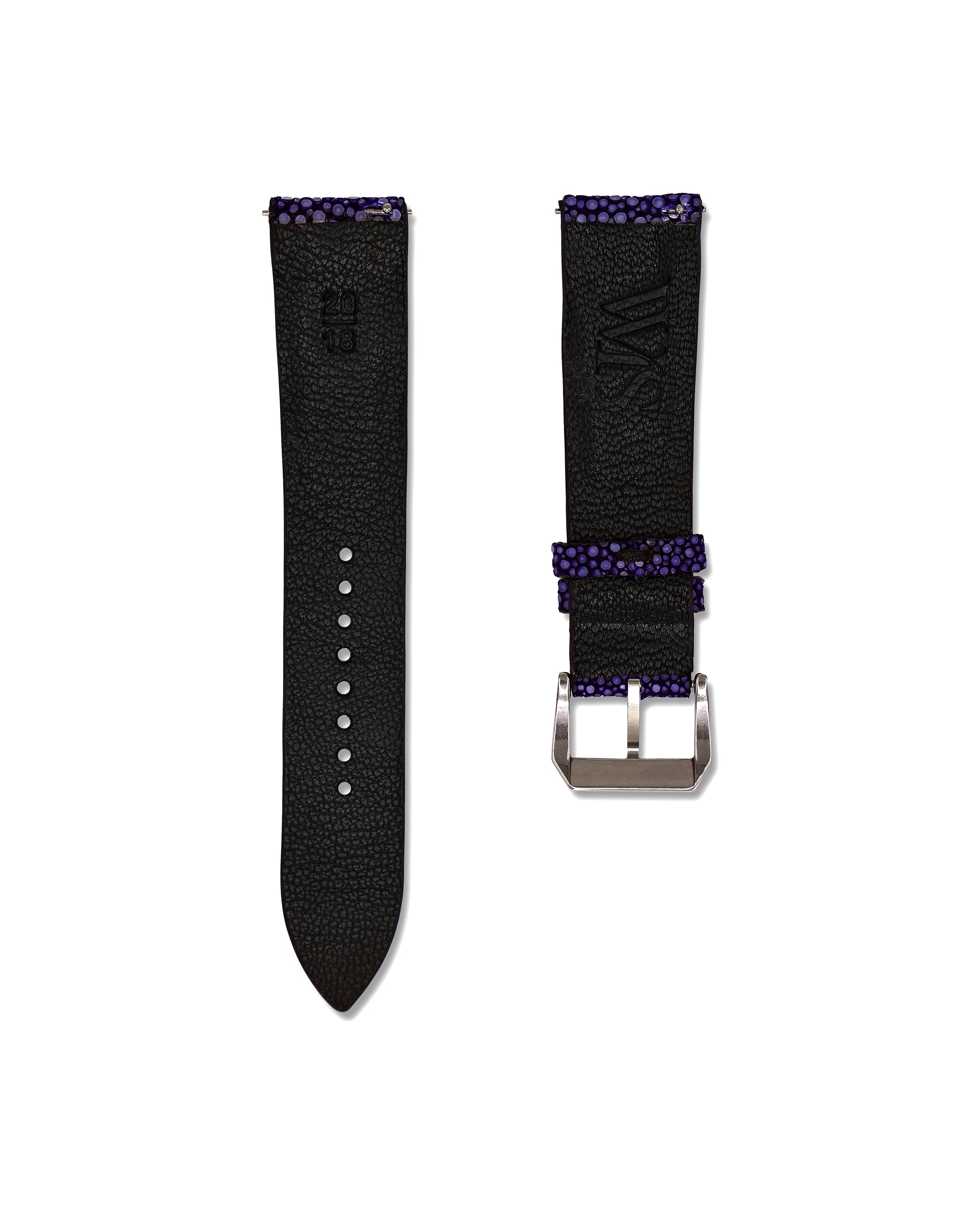Purple Bespoke Stingray Leather Watch Strap 22mm