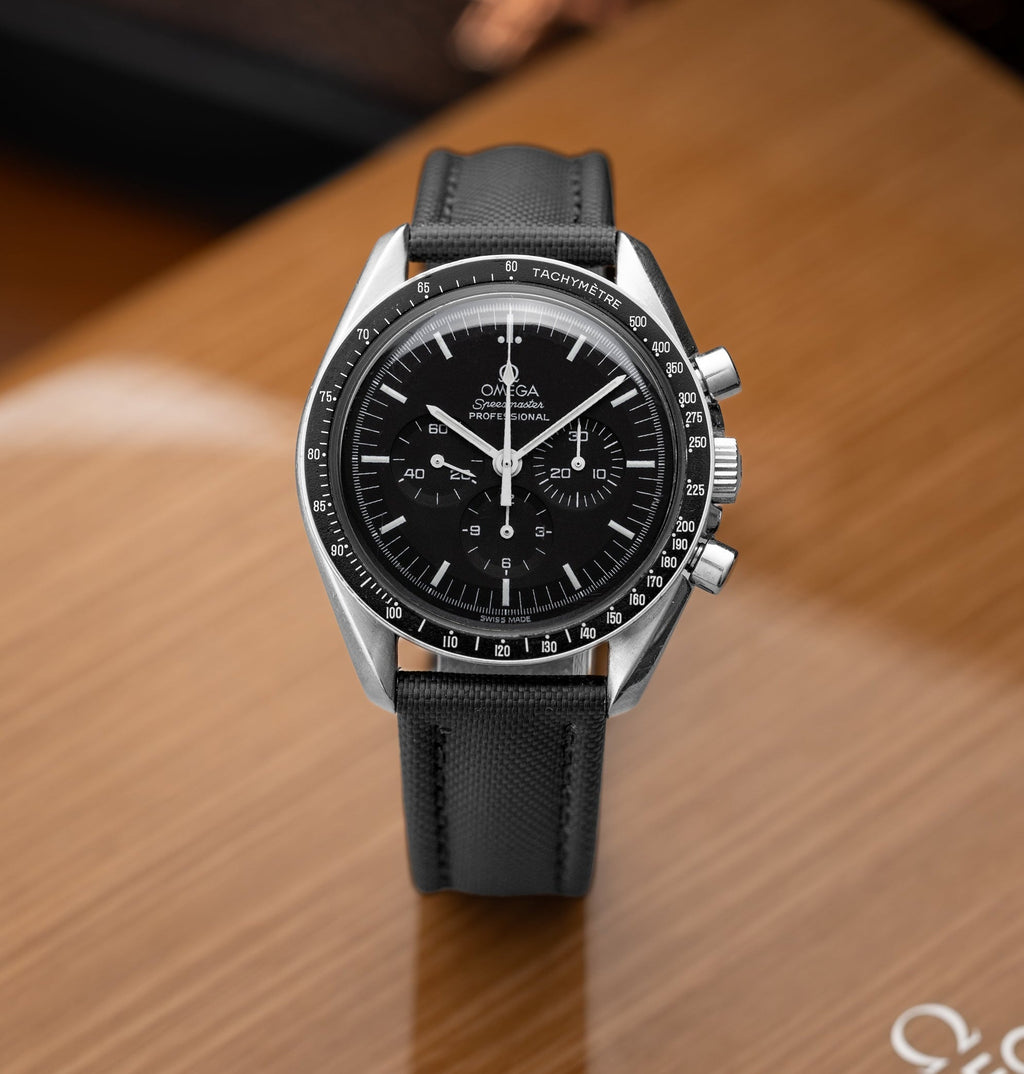 Tuxedo Black Sailcloth Strap 20mm