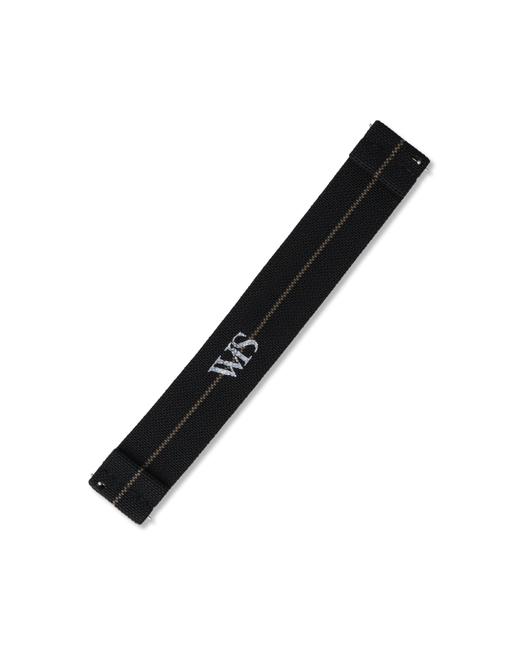 Black with Brown Stripe Elastic Watch Strap 22mm